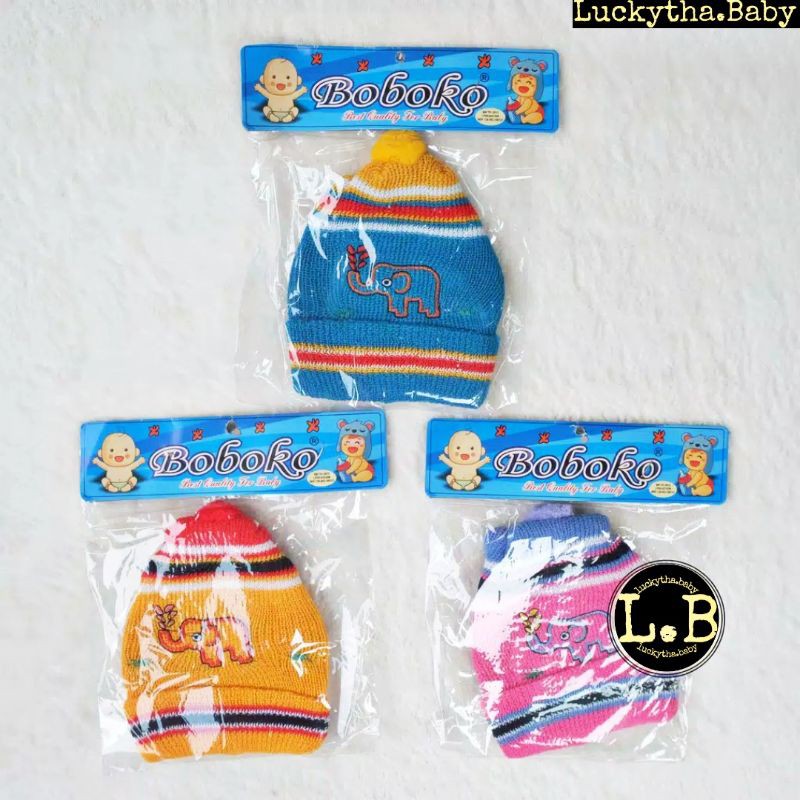 topi bayi Newborn rajut boboko / topi rajut bayi boboko murah berkualitas