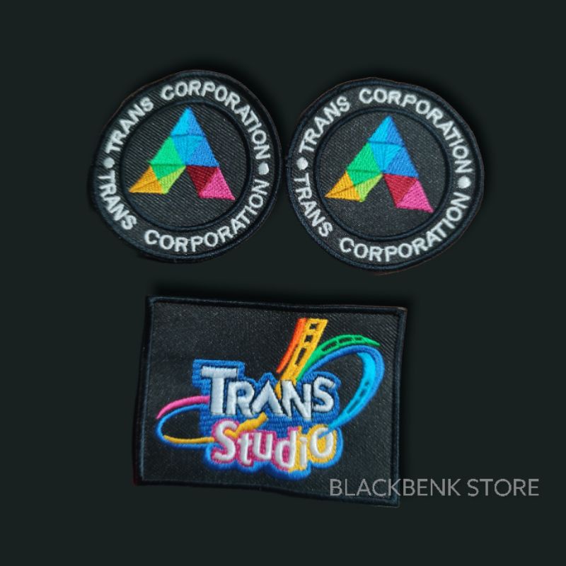 patch emblem trans studio bordir emblem custom satuan