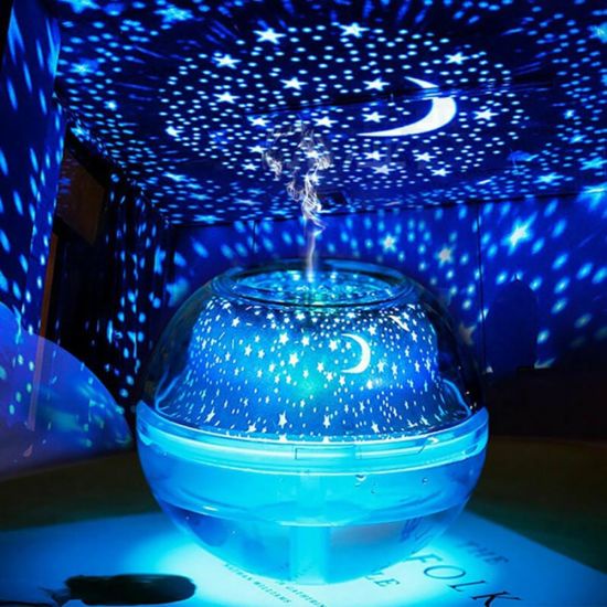 Diffuser Aromaterapi Humidifier Lampu LED Night Projection