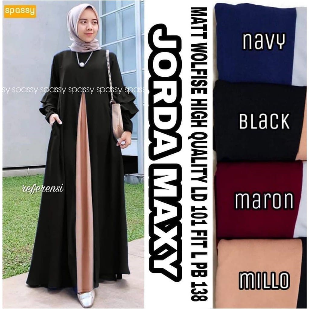 Baju Gamis Syari Syar I asdf Muslim Pesta Fashion Wanita Remaja Murah Terbaru Dress Polos 2020 2021