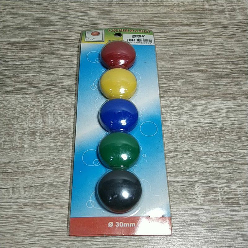 

Magnet Joyko MN-30-5 / Magnet Bulat 5 Warna / Color Magnet Button Round Magnetic Whiteboard