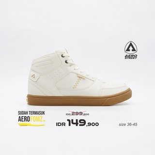 Aerostreet 36-45 Hoops Putih Gum - Sepatu Sneakers Casual Pria Wanita Aero Street 21JJ10