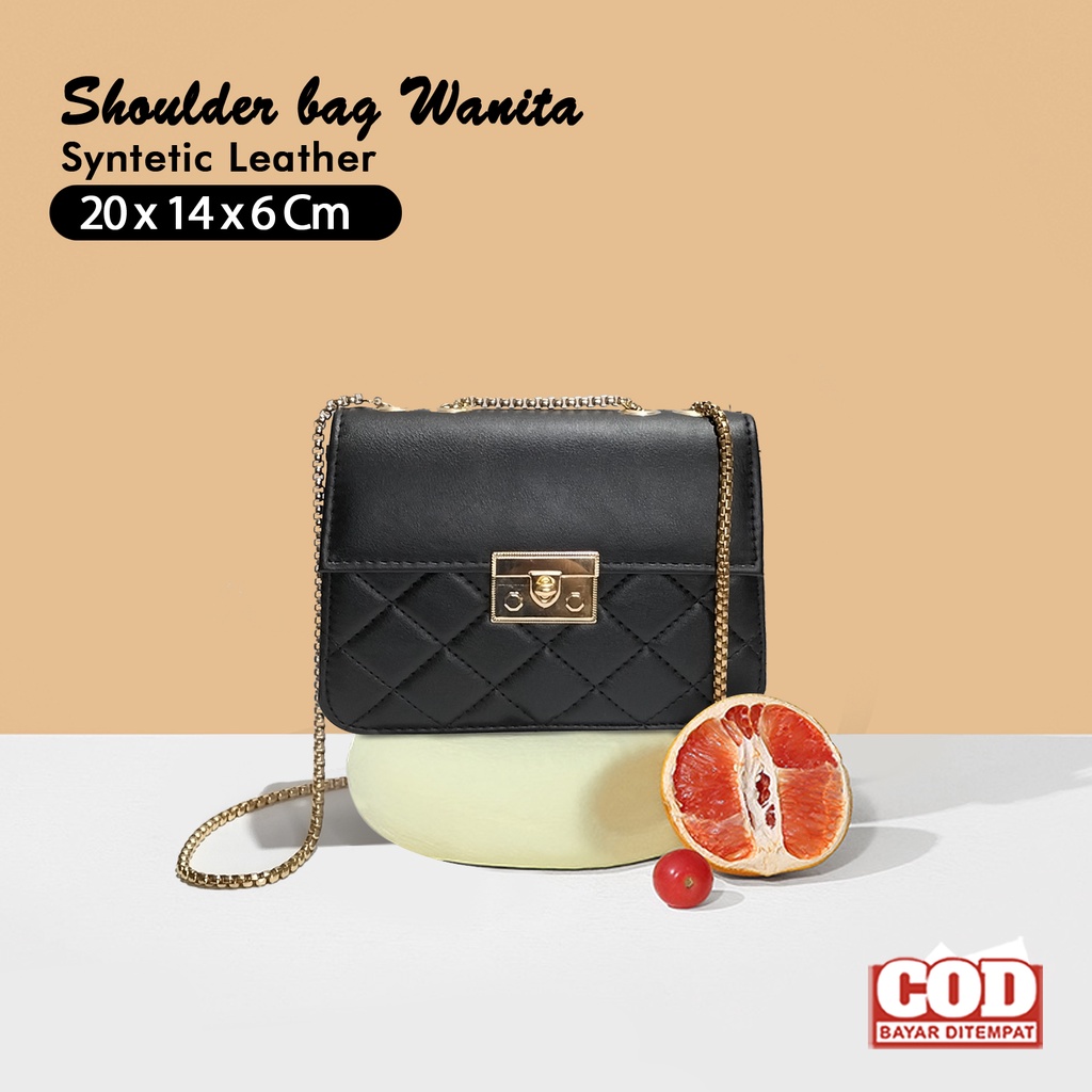 Tas Slempang Wanita Tali Rantai trendy Shoulder Bag Polos Murah Sling Bag Remaja Tas Cewek kekinian