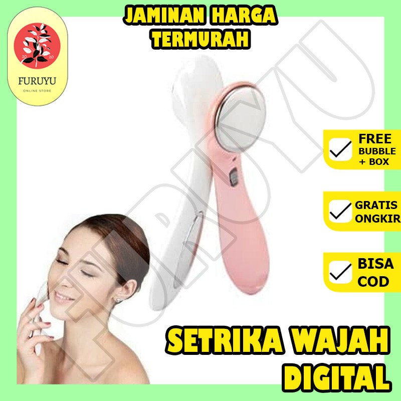 Ion Face Massager Setrika Wajah Pemijat Muka Alat Pengencang Kulit Mini Ultrasonic