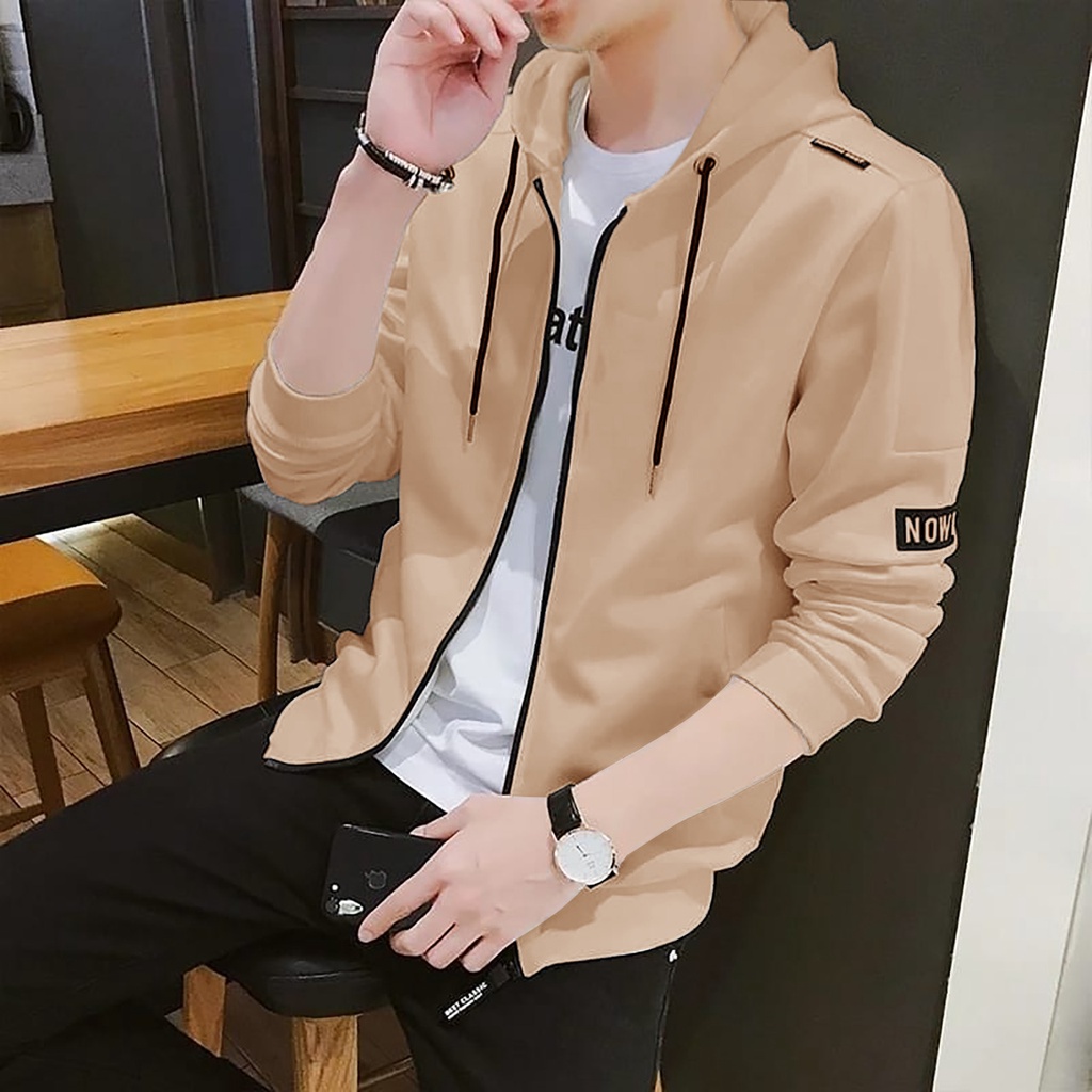 KIYOWO-Sweater Hoodie Now Pria Lengan Panjang