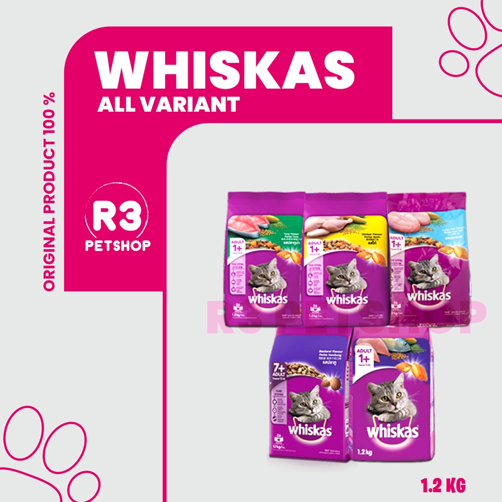 WHISKAS 1,2kg All Varian ( EKSPEDISI )