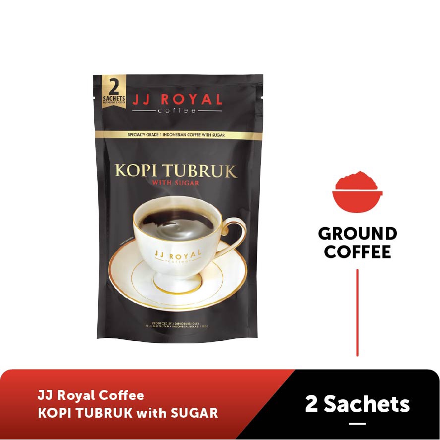 

JJ Royal Coffee Kopi Tubruk With Sugar Inner Bag isi 2 Sachets
