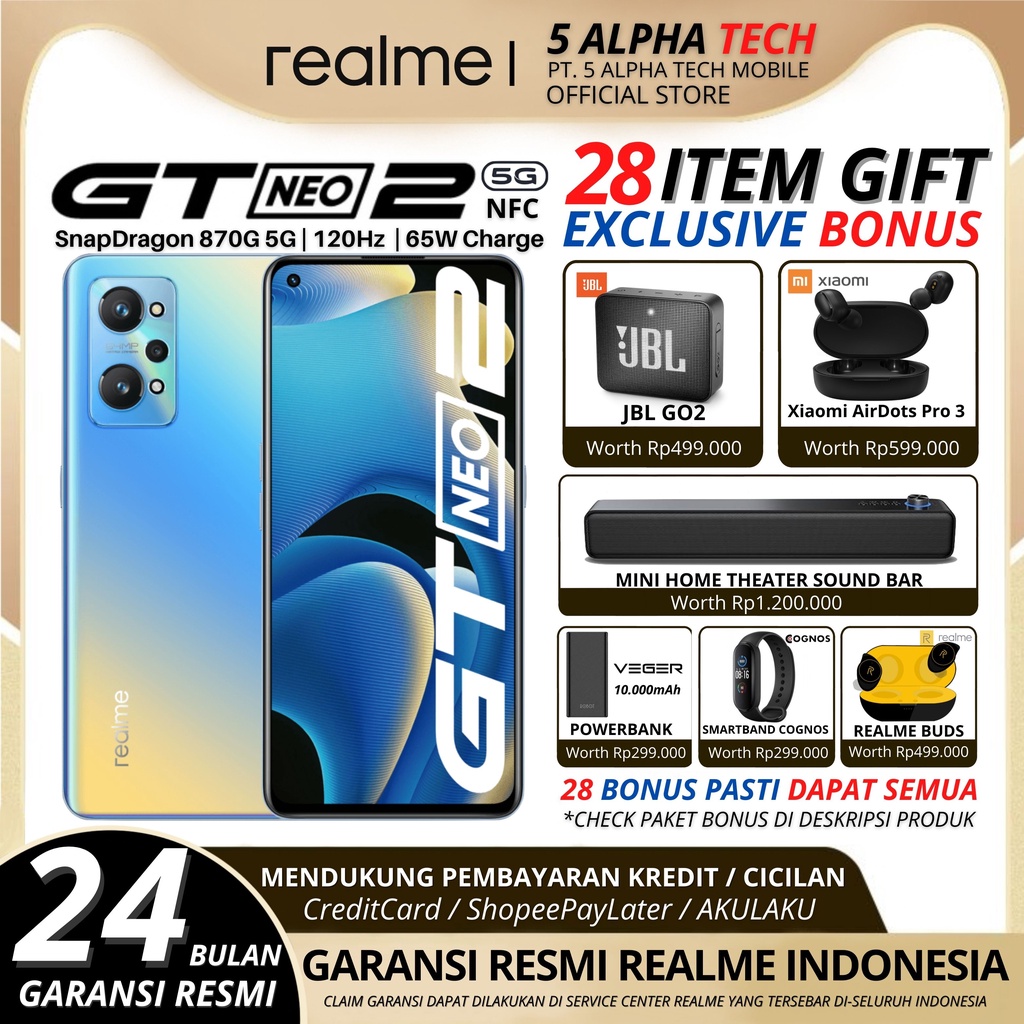 REALME GT NEO 2 12/256GB (+7GB EXTENDED RAM) GT NEO2 GARANSI RESMI-1