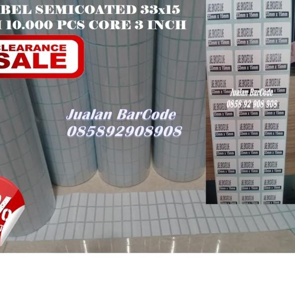

➺ BARE LABEL SEMICOATED 33x15 3 LINE GAP CORE 3 inch ISI 10.000 PCS ♫