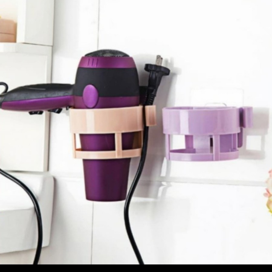 Rak Gantungan Pengering Rambut - Hair Dryer Holder Dinding Kamar Mandi