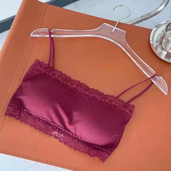HOHO_HWANG (B-68) BH Bra Wanita Tanpa Kawat Pakaian Dalam bralette Elastis Sexy sport bra BH-B-68 maroon