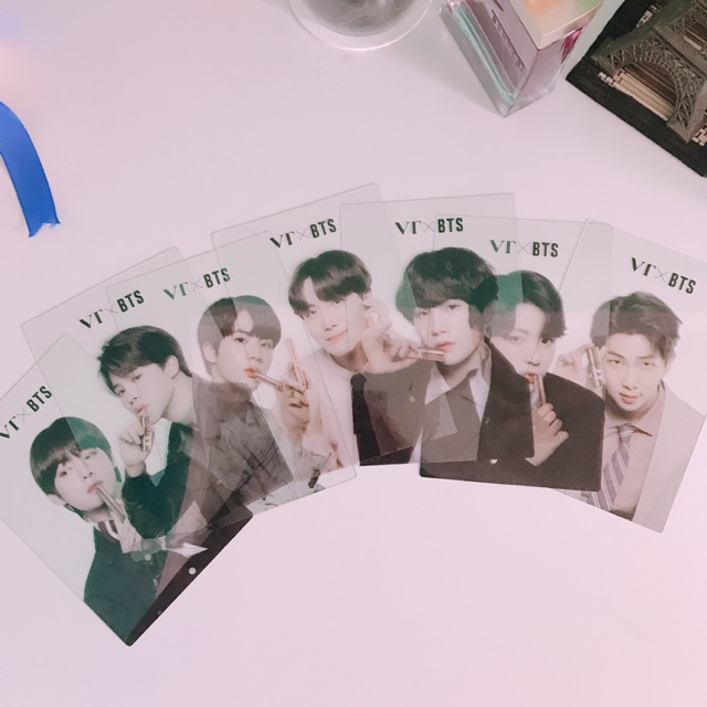 VT X BTS TRANSPARENT PHOTOCARD