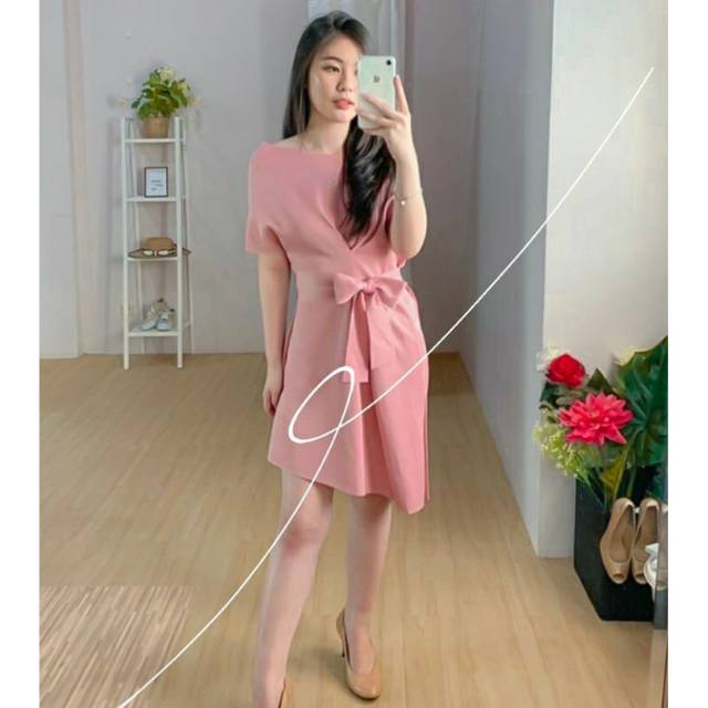 Omue Dress scuba premium Dress sabrina Dress one shoulder Dress Formal Dress one shoulder pesta