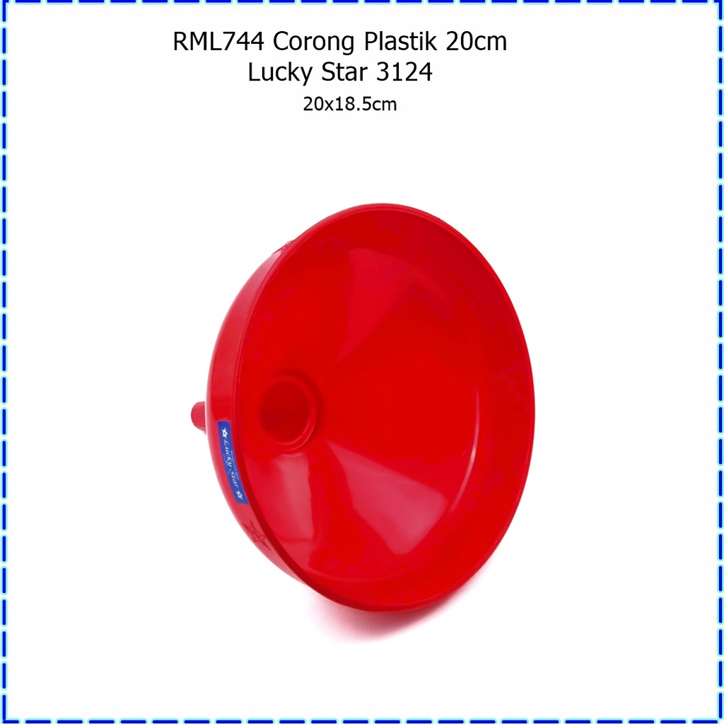 Corong Air/Corong Minyak Plastik 20cm &amp; 24cm Lucky Star