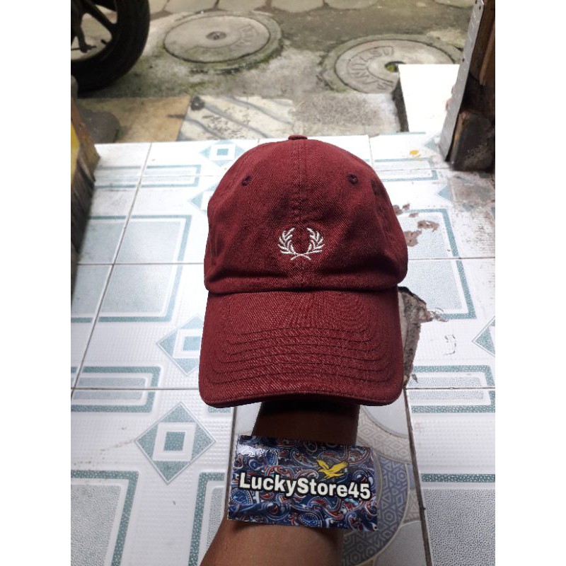 TOPI FRED PERRY MAROON ORIGINAL