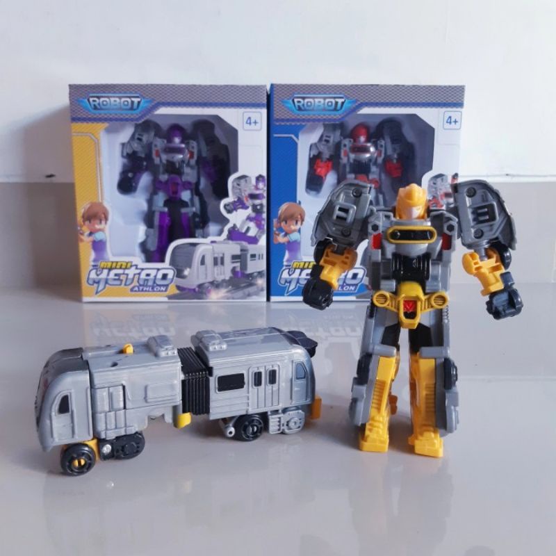 Mainan Robot Transform Mini Athlon - Robotan Transformers Kereta Anak Laki Cowok