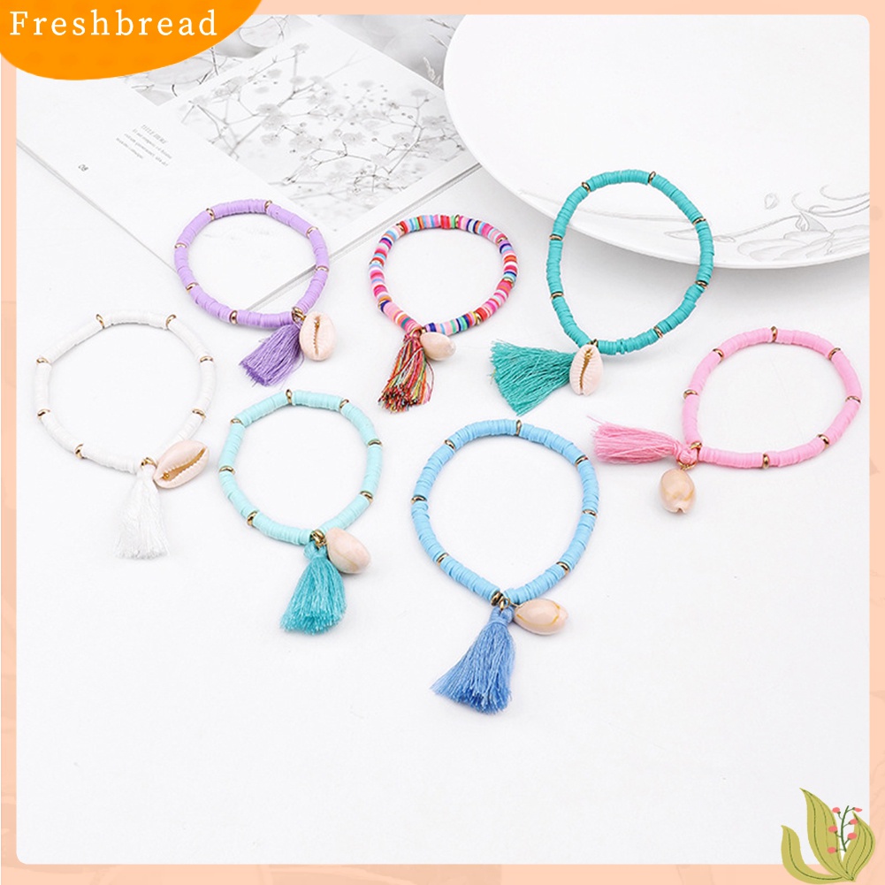 [TERLARIS]Friendship Bracelet Bohemian Rope Shell Charm Tassel Bangle Women Jewelry Gift