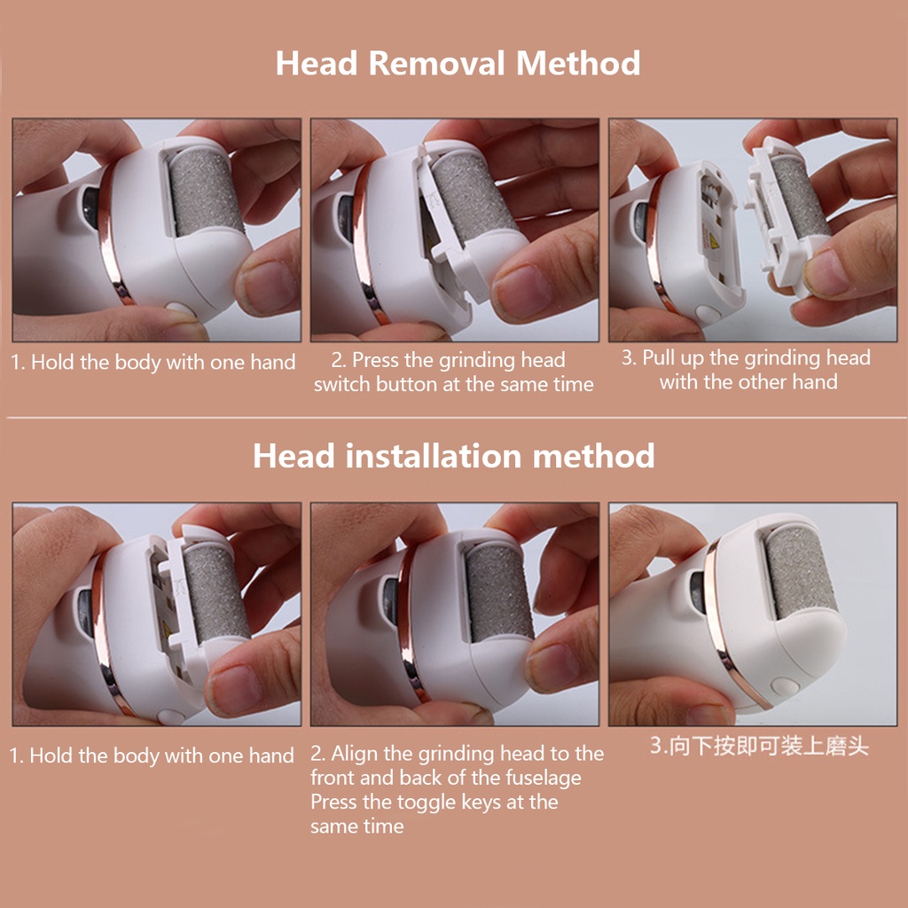 Penghalus Kaki Elektrik Perawatan kaki Portable Foot File Grinder Alat penghalus tumit kaki elektrik penghilang kapalan Alat Manicure Pedicure