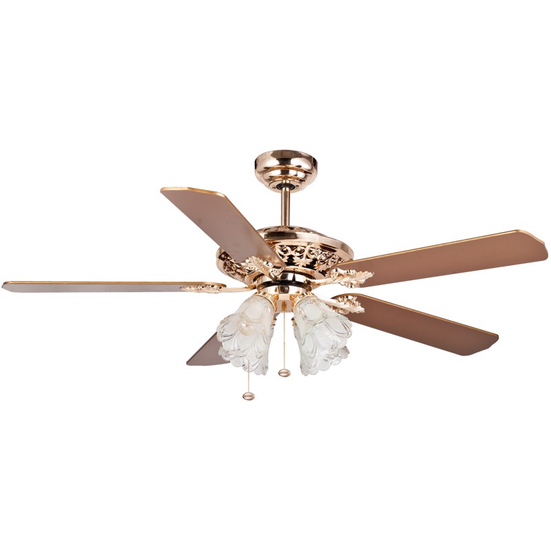 MT.EDMA 52in SUPRA Ceiling Fan Dekoratif (Rosewood/Gold) + Lampu Hias