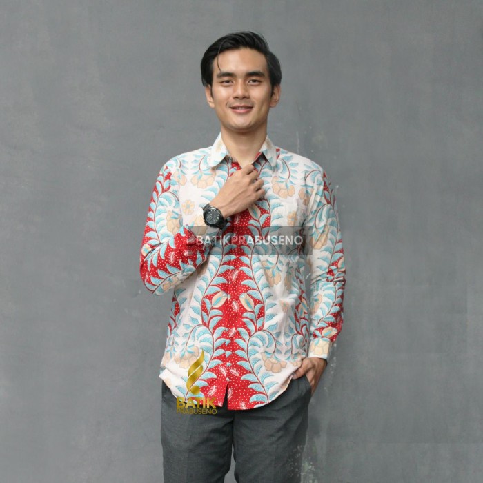 Tirtamaya Baju Batik Couple Lengan Panjang Sarimbit Modern Prabuseno - Kemeja Pria, M