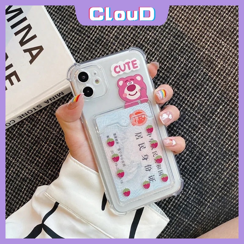 Soft Case TPU Transparan Motif Kartun Lotso Winnie the Pooh Untuk iPhone 13 11 12 pro Max 6 6s 8 7 plus X XR XS Max SE 2020