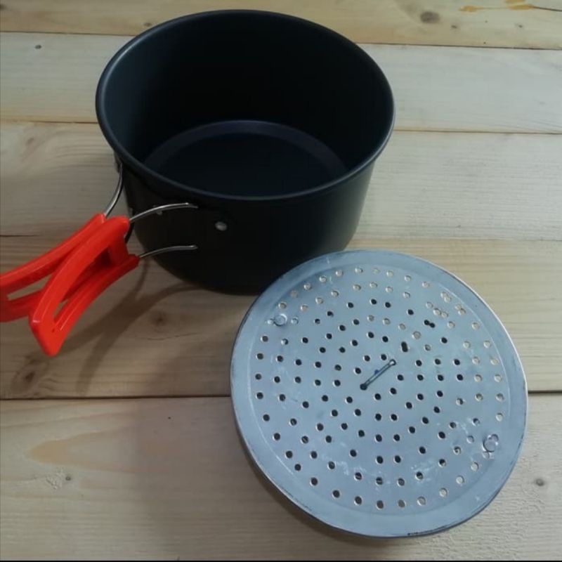 Langseng/Sarangan Cooking Set Alat Masak Camping Bahan Alumunium DS200/DS300/DS308
