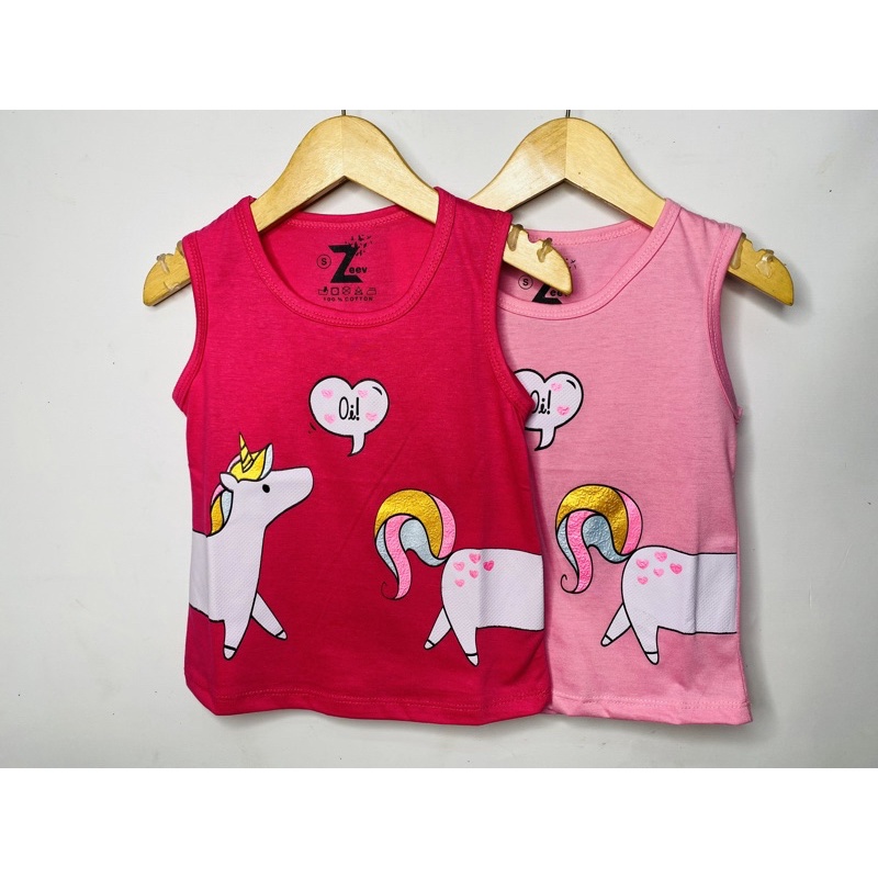 Singlet anak perempuan-singlet unicorn 1-10 tahun