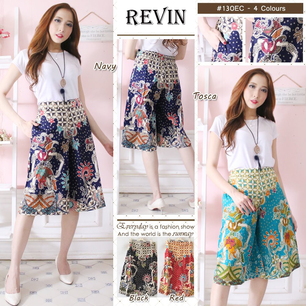 REVIN CULLOTE - BAWAHAN BATIK / KULOT BATIK MODERN / BATIK CELANA BATIK / 130/140/164/348 MIX