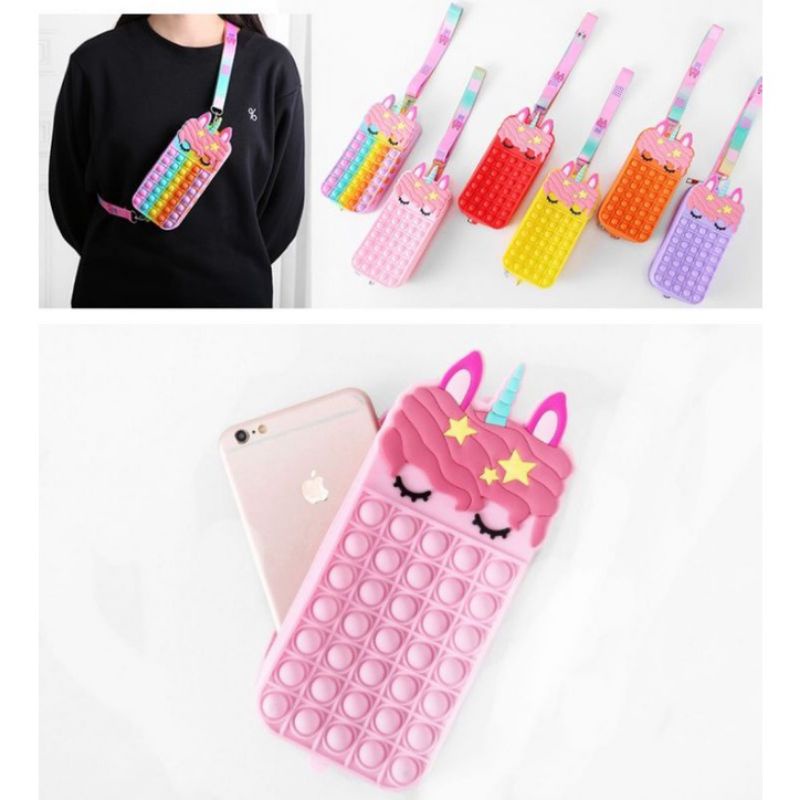 TAS UNICORN DOUBLE POP IT BESAR MUAT HP