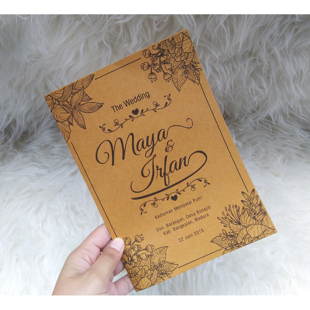 Undangan Rustic Murah Undangan Nikah Wedding Invitation Undangan Unik