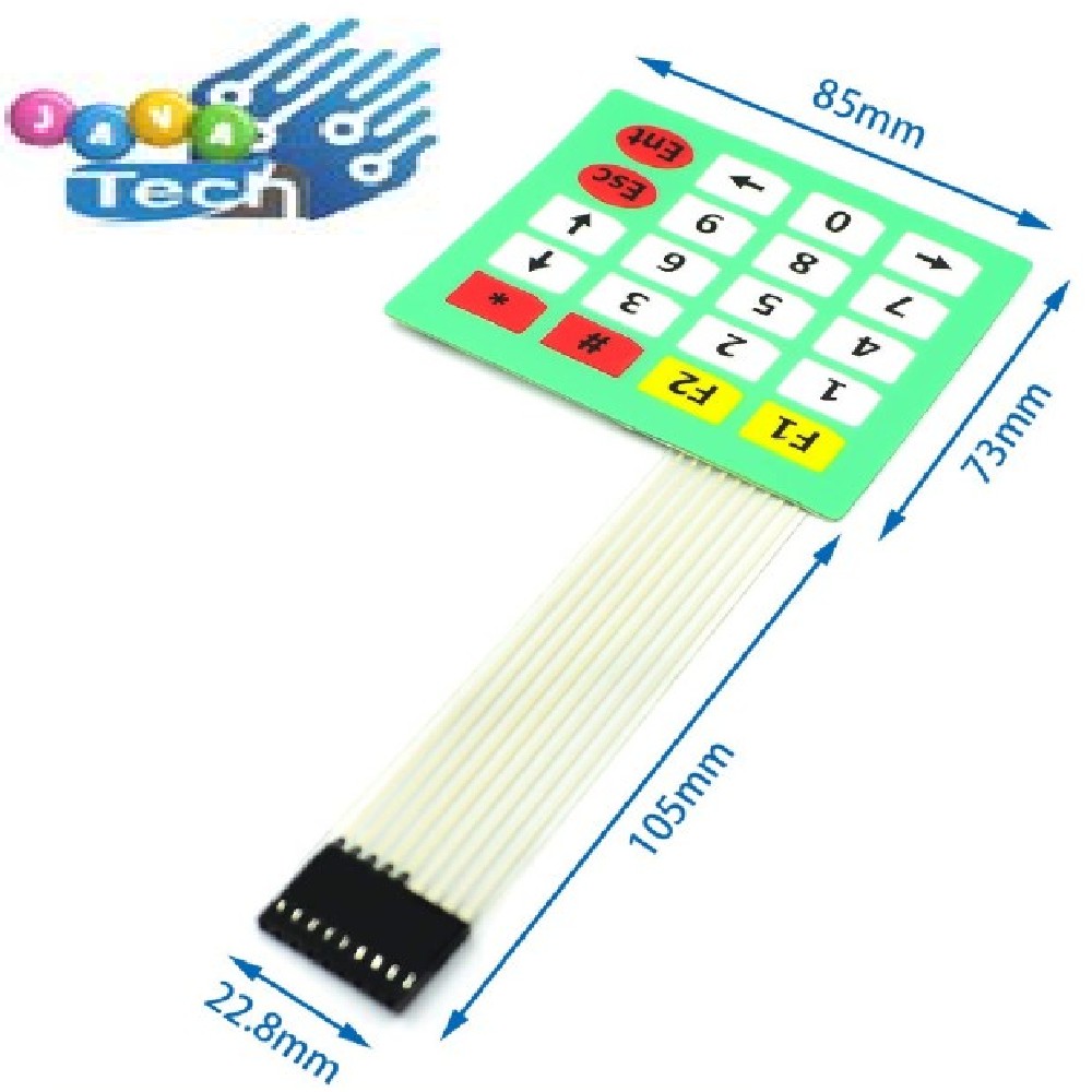 Modul Membrane Switch Keypad 20 Key 4 x 5 Matrix Array 4x5 9 Pin