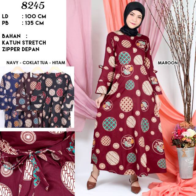 GAMIS BATIK KATUN STRETCH 8245