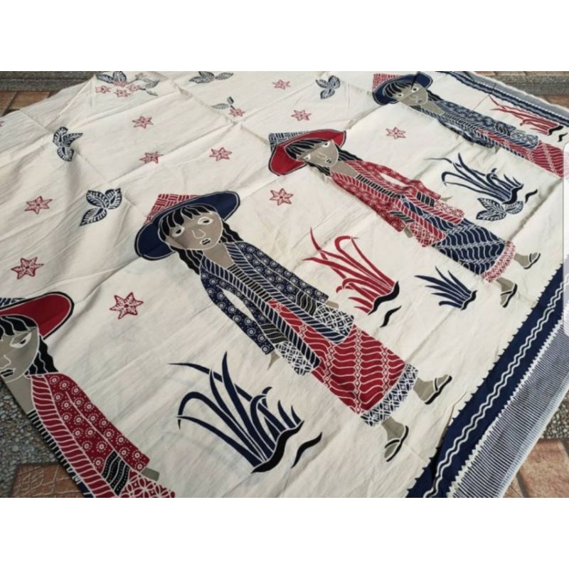 KAIN SIMBOK NGANTUK/KAIN KARAKTER MOTIF SIMBOK CAPING/KAIN KARAKTER BU TANI