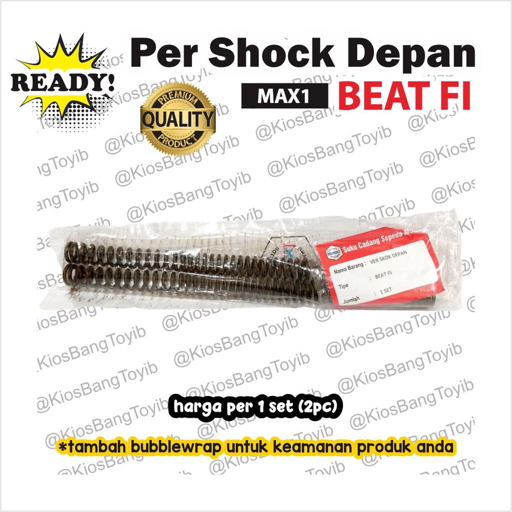 (2pc) Per Ver Shock Skok Depan Honda Beat FI (MAX1) Panjang 28.5cm