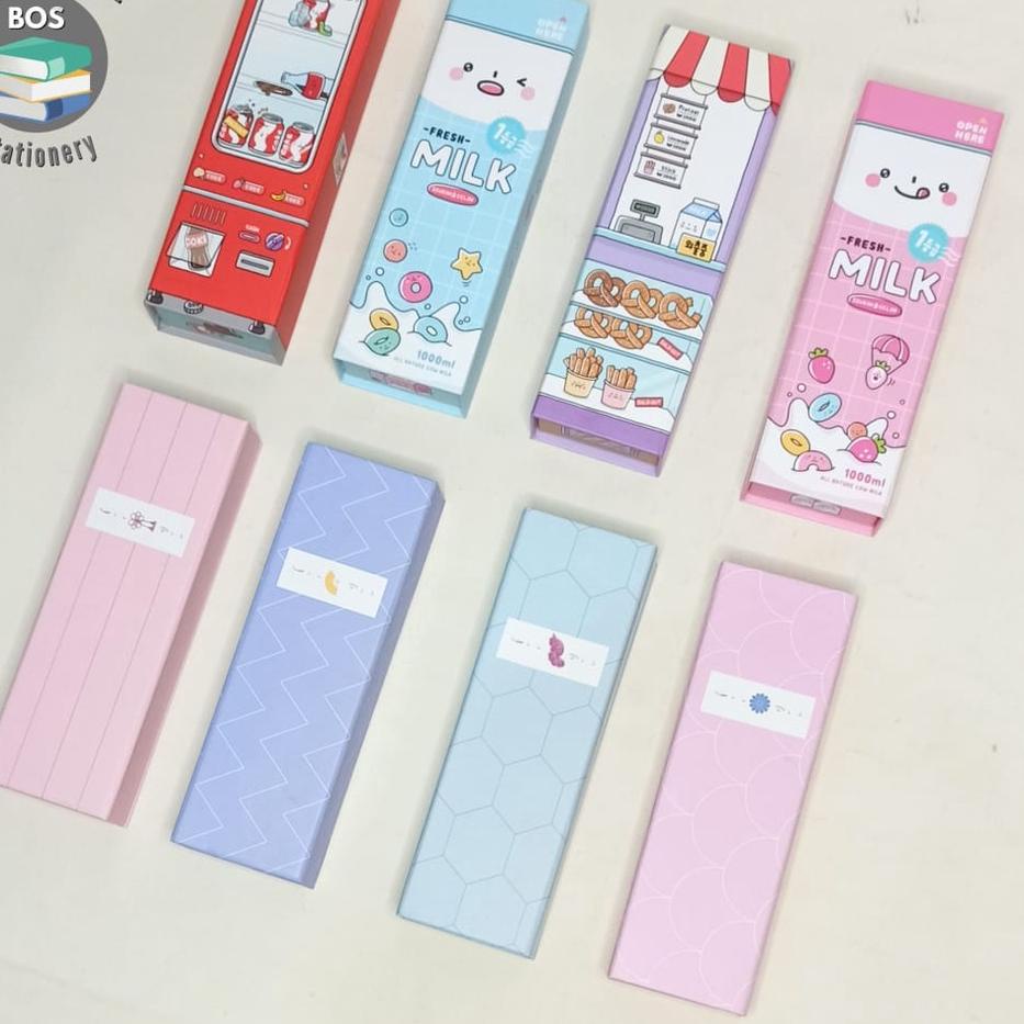 

BOS Kotak Pensil Karton/Tempat Pensil/Pencil Box/ Wadah Pensil 팝