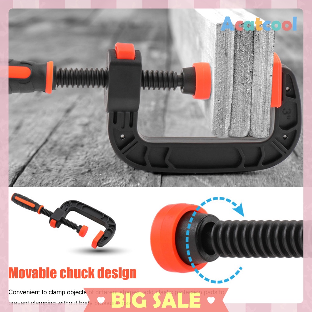 Quick Release Plastic G Type Strong Clamp for Woodwork C Clamping Device