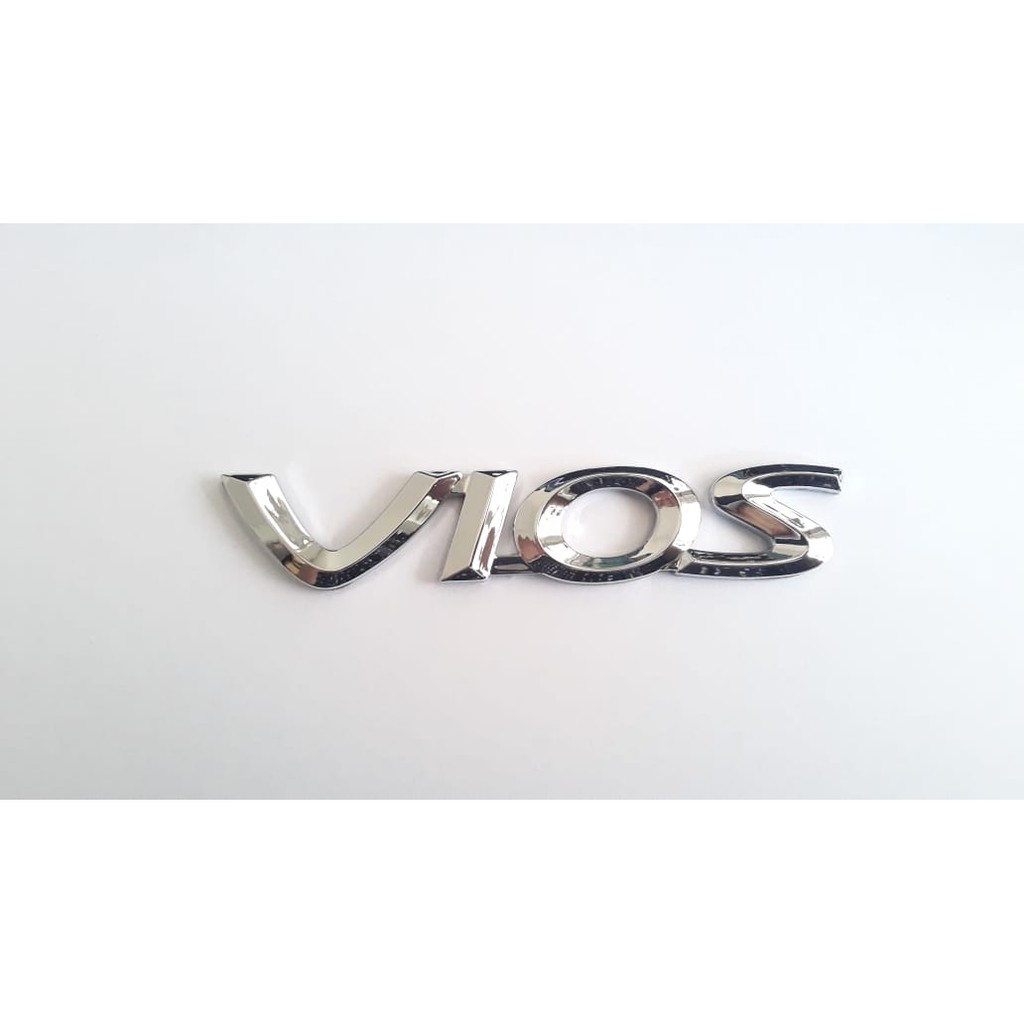 emblem tulisan vios chrome