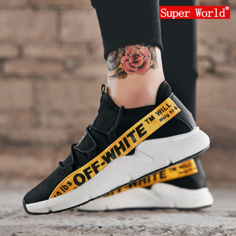 Sepatu Sneakers Pria Dane And Dine -  S0027 Hitam Kuning