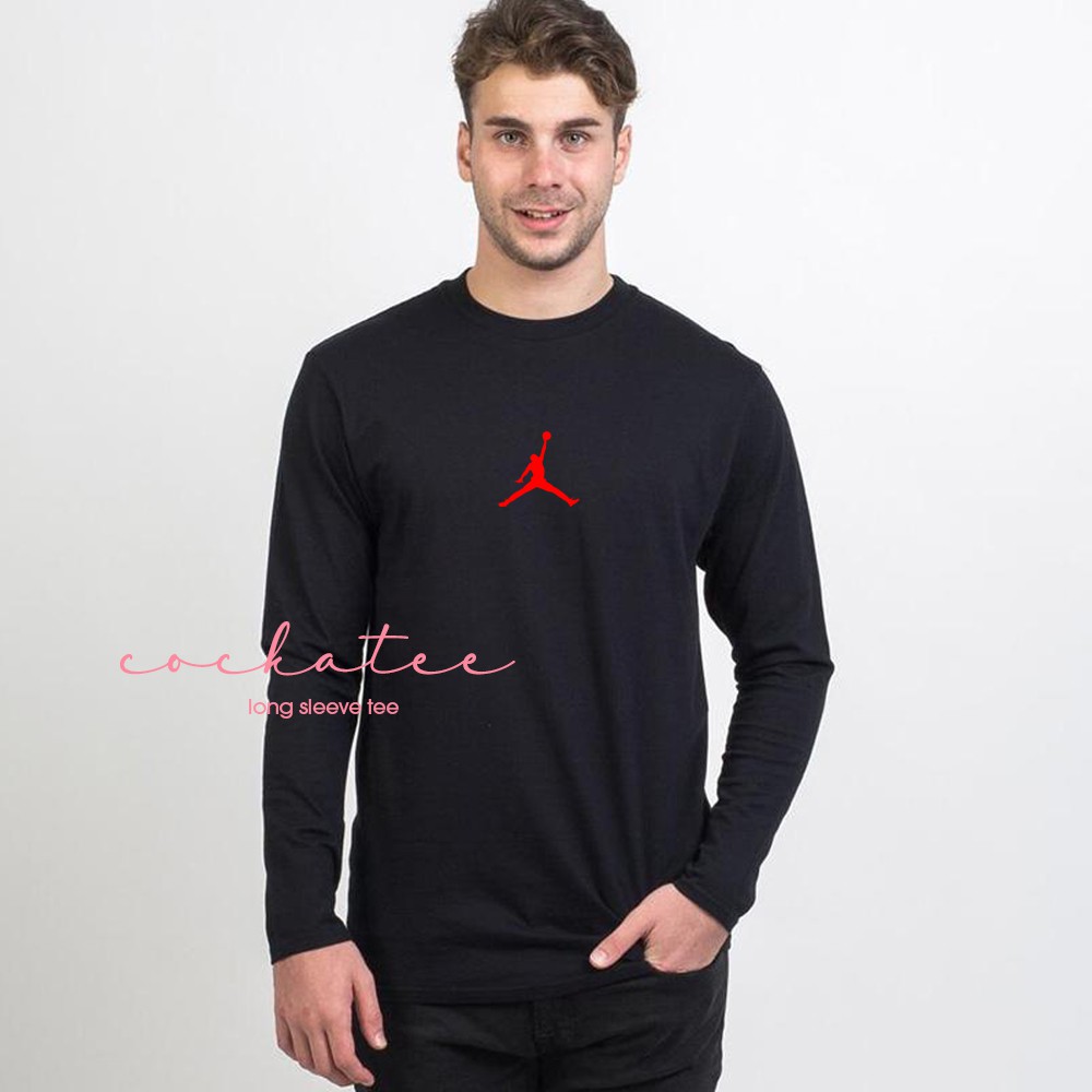 Tshirt Jordan - Baju Kaos NBA - T-Shirt Sportswear Jordan - Kaos Polos Lengan Panjang Cockatee COC38