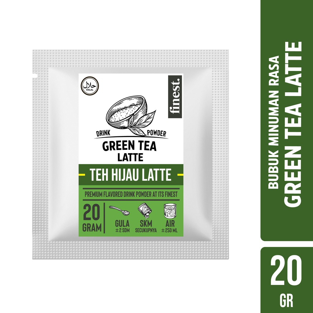 Bubuk Minuman Rasa Green Tea Latte Drink Powder Kemasan Sachet 20 Gram