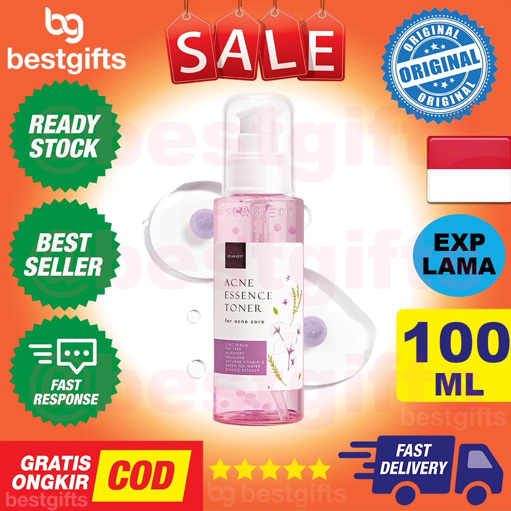 SCARLETT WHITENING ACNE ESSENSE TONER PEMUTIH  WAJAH 100 ML