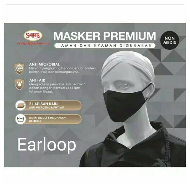 Masker Anti droplet- Masker Anti Air- Masker Kain Earloop