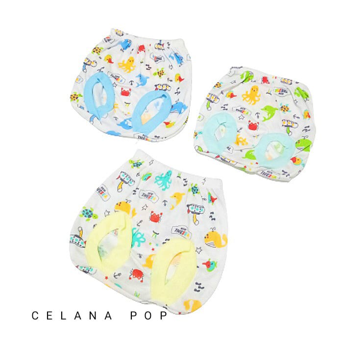 Celana Pop Bayi | Celana Motif Print Isi 3 Pcs