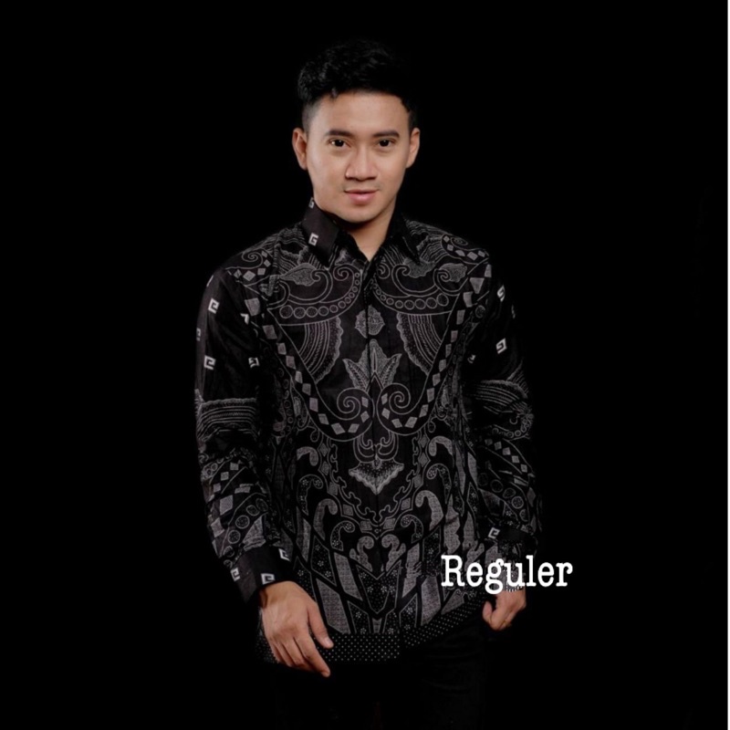 Kemeja batik lengan panjang size m l xl xxl xxxl-NO 9 KMJ Perwira