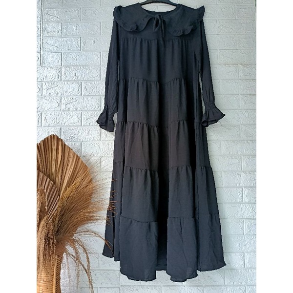 Midi Crinkle/ Midi umpak/ Midi Hitam