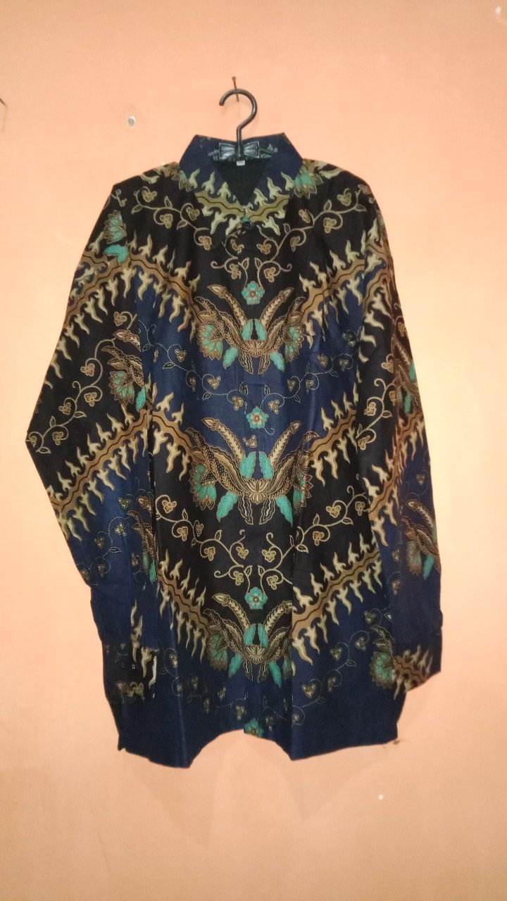 Kemeja Batik Pria Lengan Panjang Lapis Furing Bahan Katun Halus Batik Solo