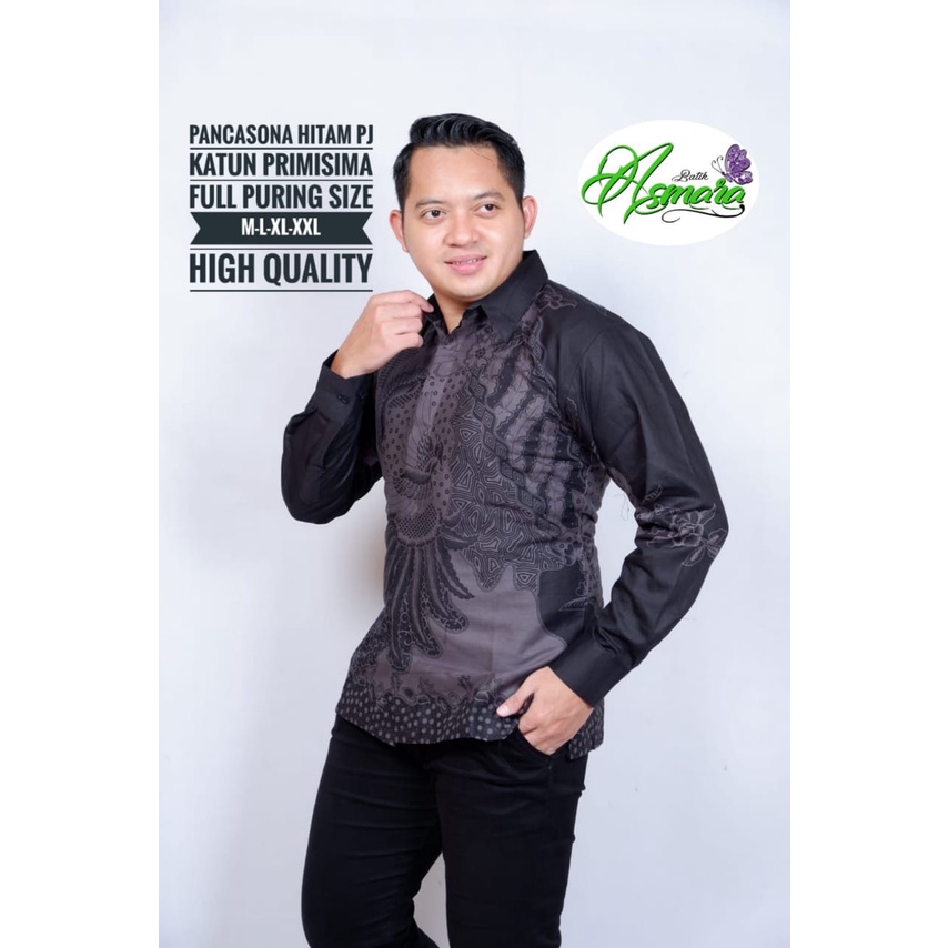 PANCASONA HITAM ASMARA BATIKSOLOAMANAH BAJU KEMEJA BATIK SOLO PRIA LENGAN PANJANG PENDEK LAPIS FURING ATASAN PREMIUM MODERN KATUN HALUS BASOPI MERAH LAMBADA WIRAYUDA NAVY PERMATA HITAM NAGA LINGKAR ABISENA SEGORO UNGU WIJAYA KUSUMA ALASKA PINK DEWO CEMANI