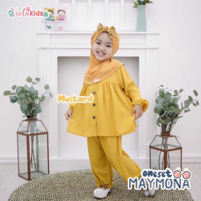 Afsheenastore One Set Anak Maymona Crinkle