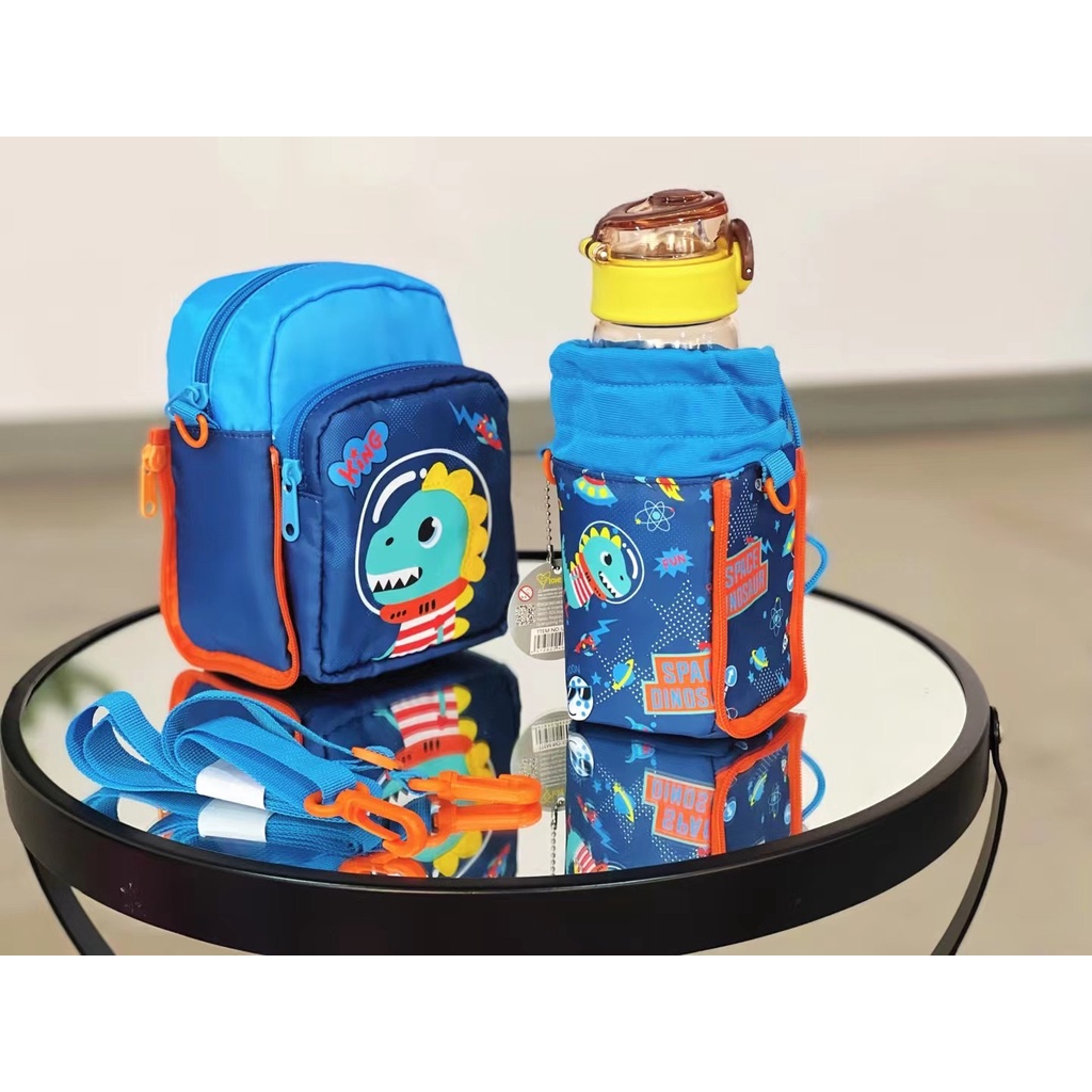 VEST Tas selempang anak dengan kantong botol DINO/UNICORN/ASTRONOT U2042