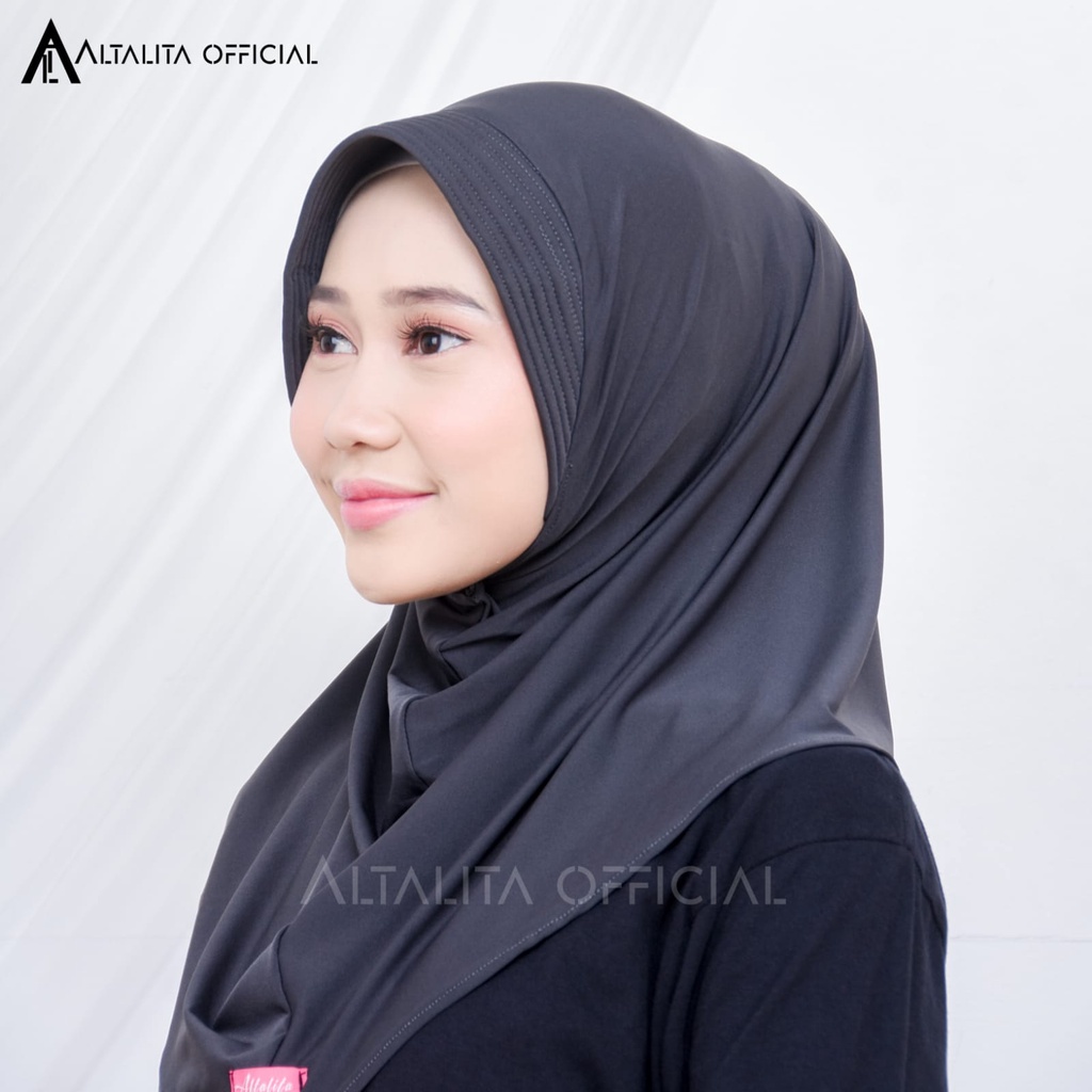 Altalita - Kerudung Sport Instan pet Bahan Jersey Premium Polos Cocok Untuk Sekolah Olahraga dan Sehari-Hari